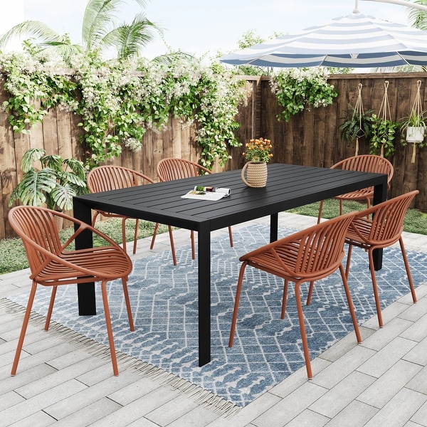 Patio Dining Chairs Stackable Chairs with Breathable Design,Modern